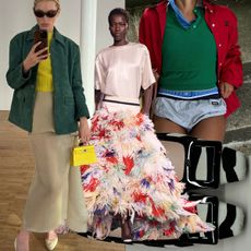 a collage of runway and influencer imagery featuring the biggest style shifts in 2026 fashion