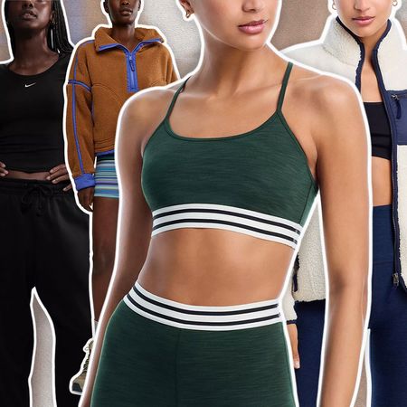 Collage Image of Athleisure Finds From Bloomingdale's