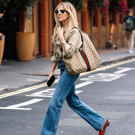 Sienna Miller wearing Gucci Giglio